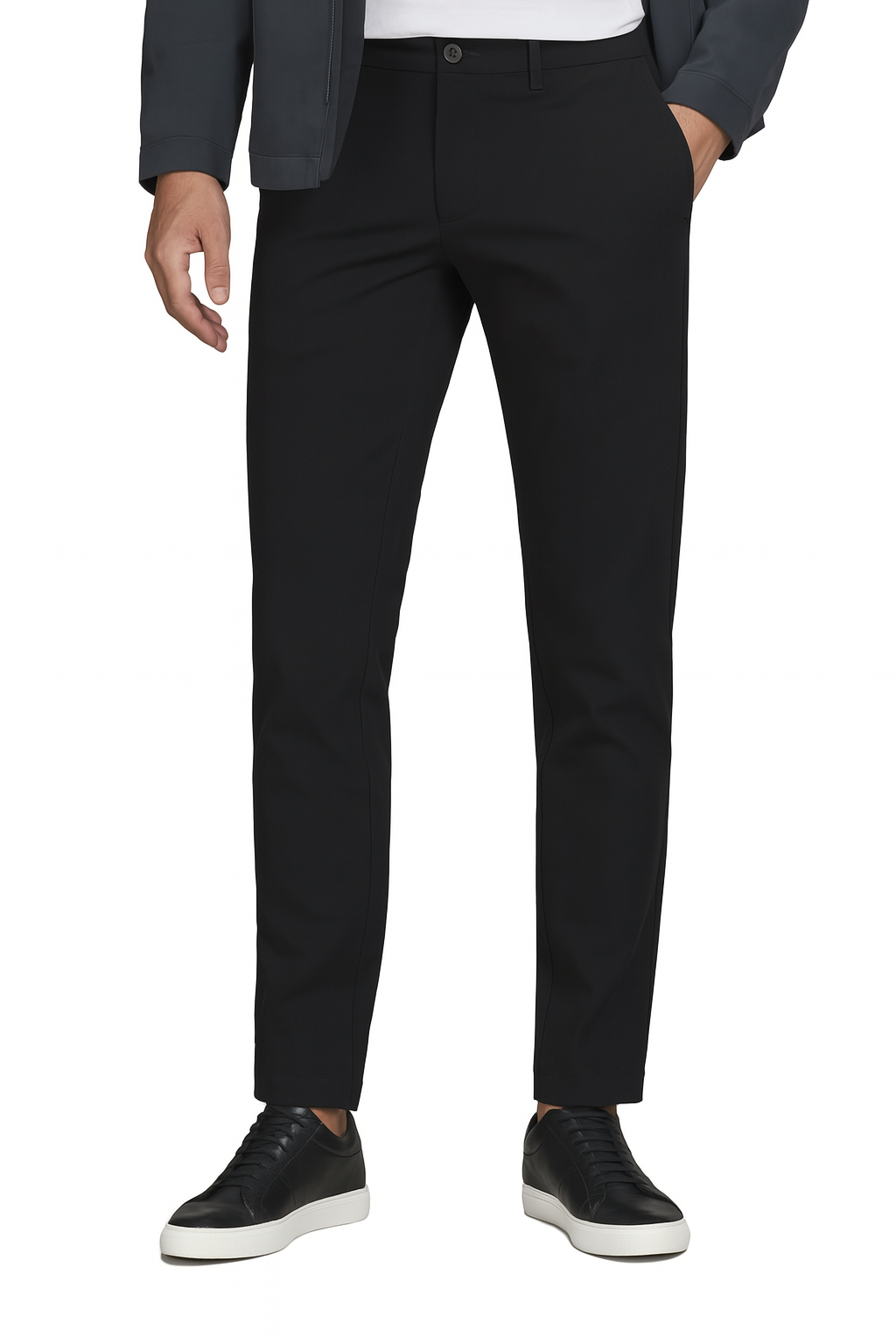 Slim Fit Chino Trousers – Black
