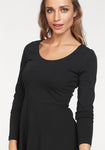 Aniston CASUAL Black Fit & Flare Jersey Dress – Classic Skater Style